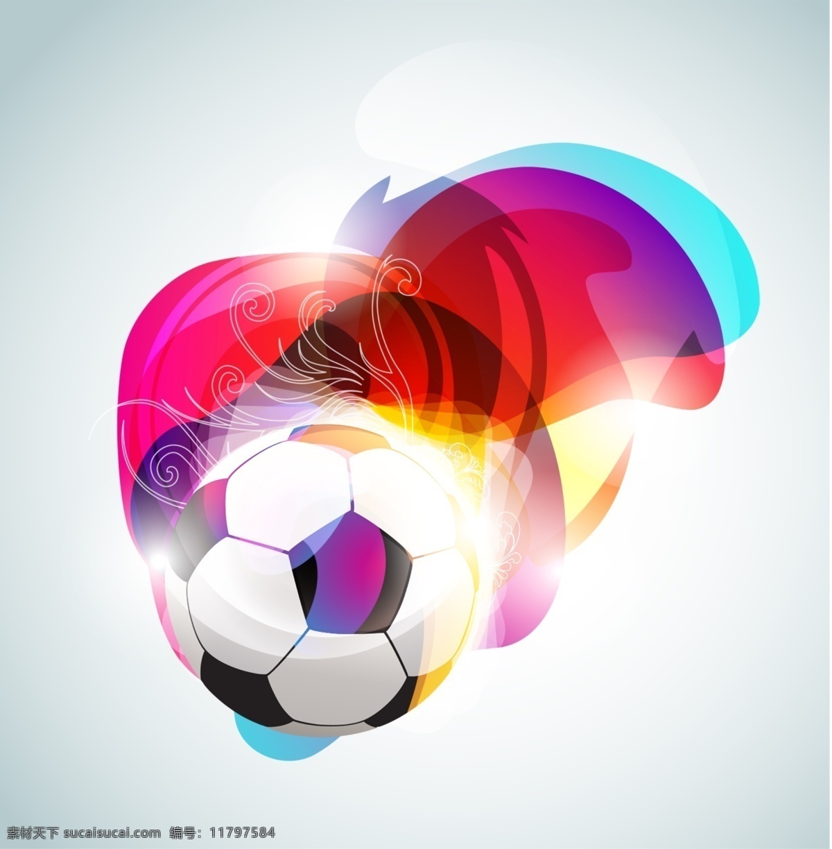 分层 缤纷 动感 五彩 线条 颜色 源文件 足球 运动 模板下载 矢量图 日常生活