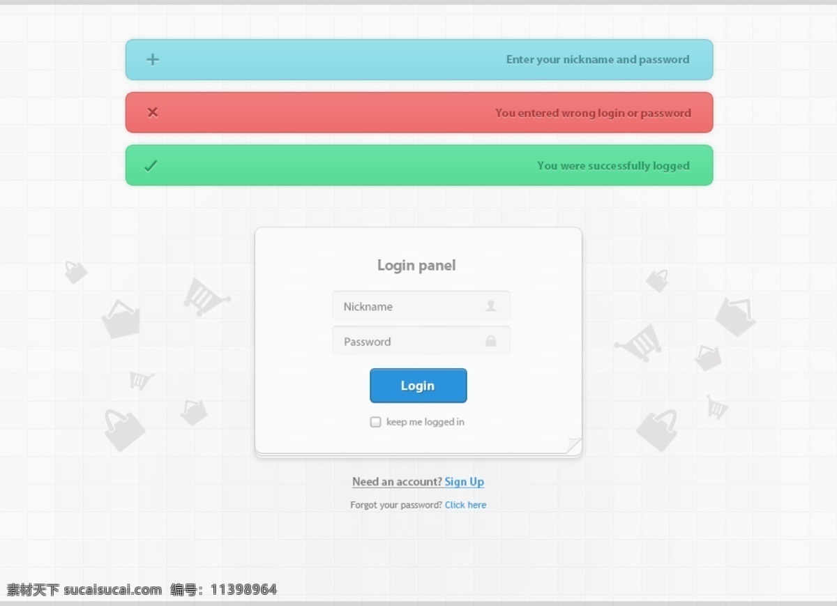 带 提示 信息 登陆 框 分层 文件 ui设计 登陆框 网页ui 网页登录 时尚 网页素材 网页模板