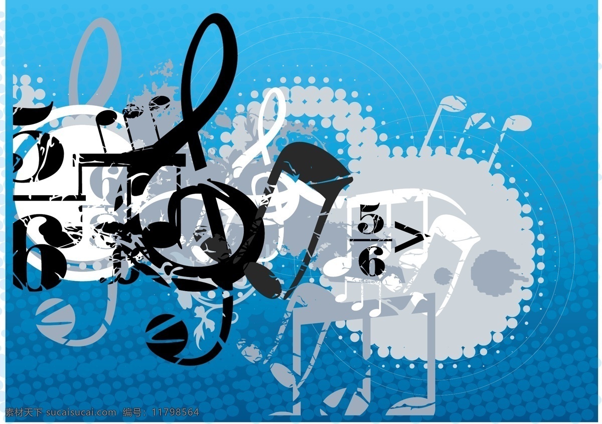 矢量 音乐 蓝色 矢量图 其他矢量图