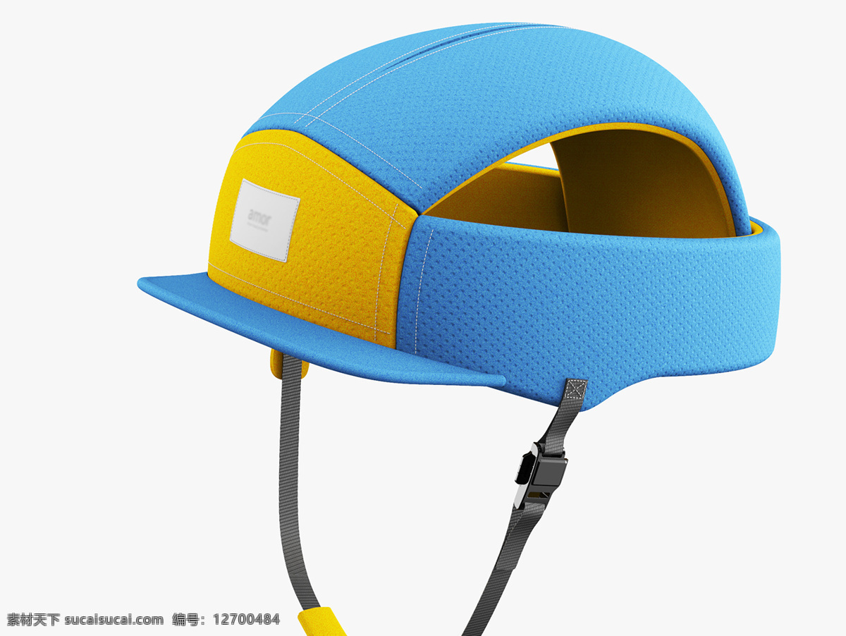 蓝色 婴儿 头部 保护 头盔 保护套 磁性扣 通风