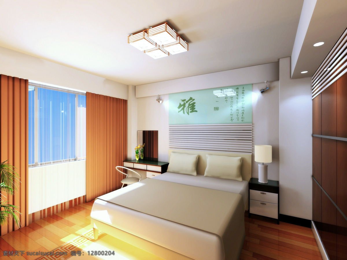卧室 3d设计 设计图库 卧室设计 模板下载 设计素材 室内设计 阳光 简洁 我的作品 装饰素材
