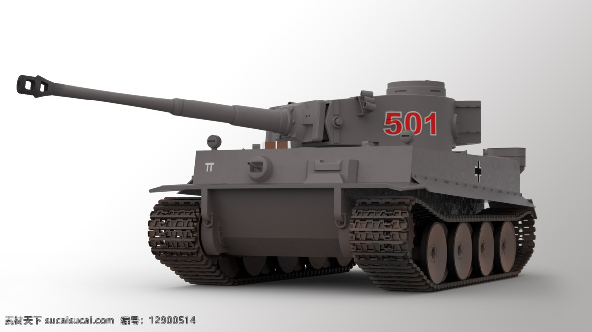 虎 式 坦克 德国 军队 老虎 枪支 武器 二战期间 纳粹军队 装甲车 3d模型素材 其他3d模型