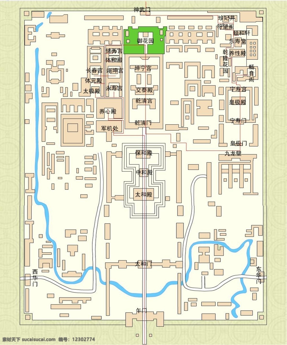 故宫 博物馆 地图 psd源文件