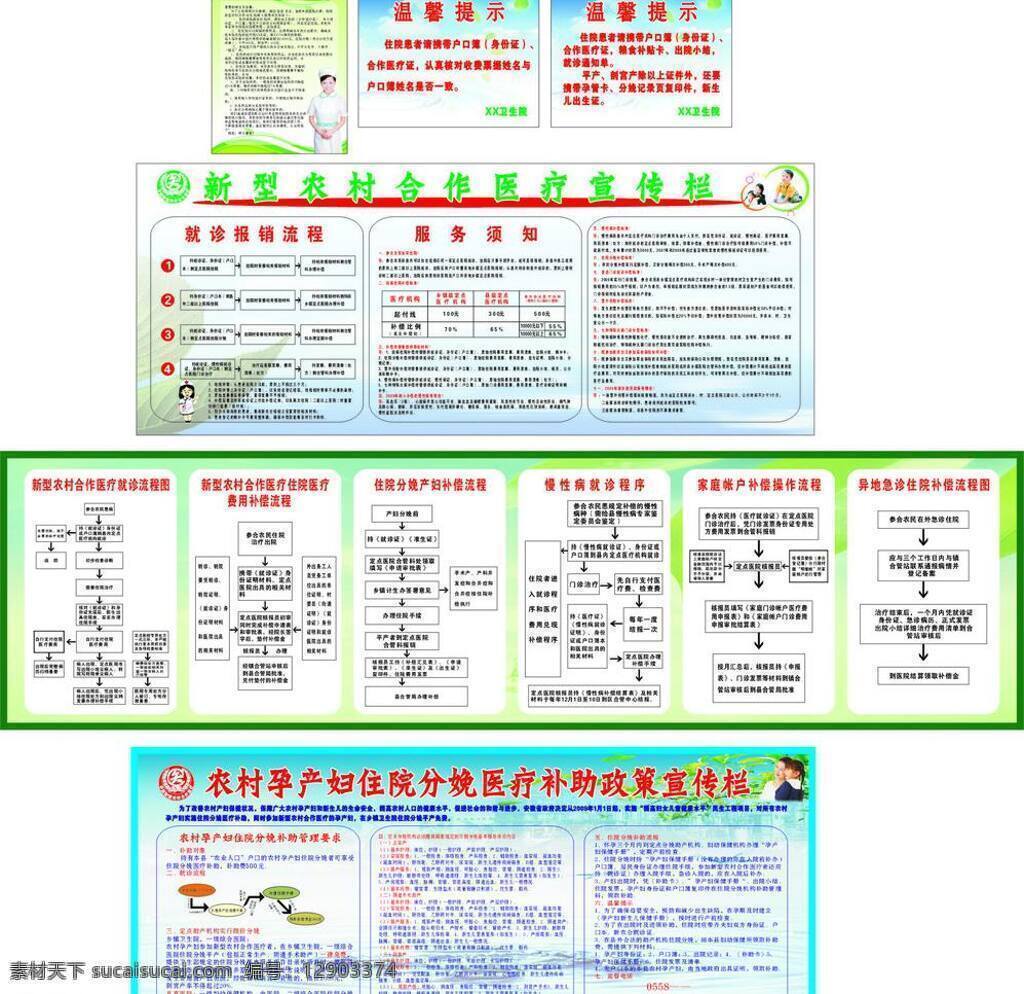 新型 农村 合作医疗 宣传栏 分层 护士 母女 新农合标志 医院 展板 展板模板 医疗补助 医疗制度 矢量 其他展板设计