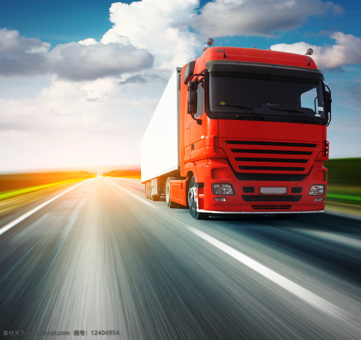 公路 上 飞驰 红色 重型 货车 重型货车 车辆 货运 运输 交通工具 汽车图片 现代科技