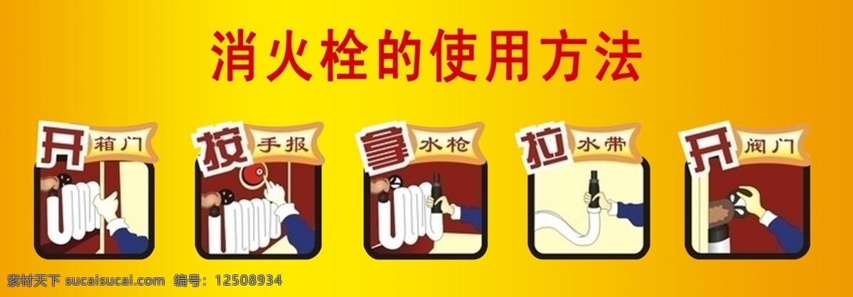 消火栓 使用方法 消防 消防栓 使用 方法 示意图 其他psd 分层