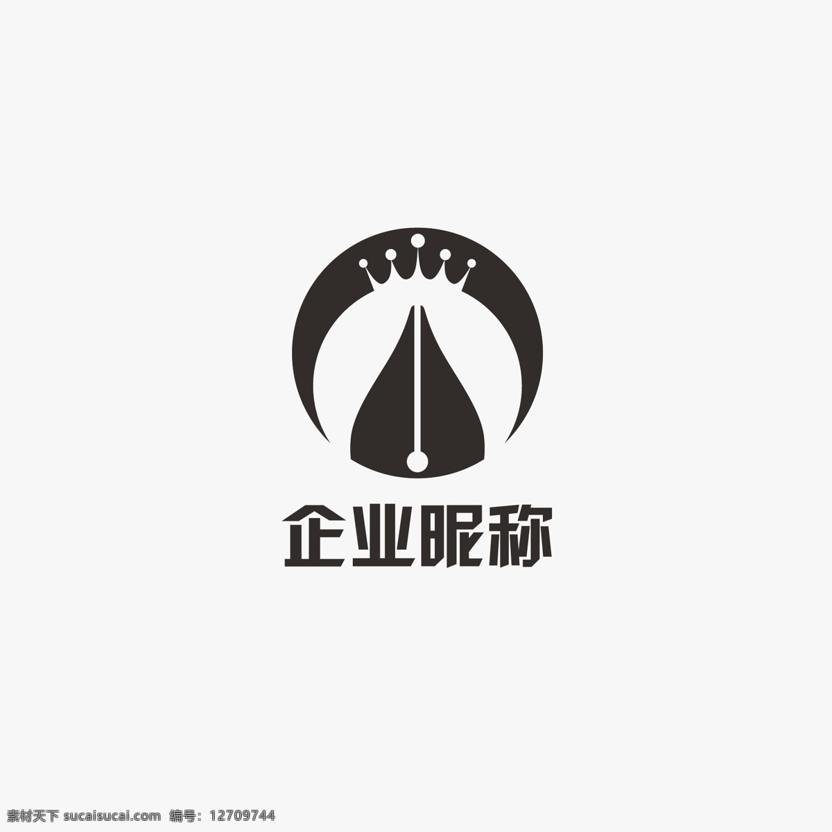 logo 钢笔logo 律师 事务所 皇冠 弯月 白色