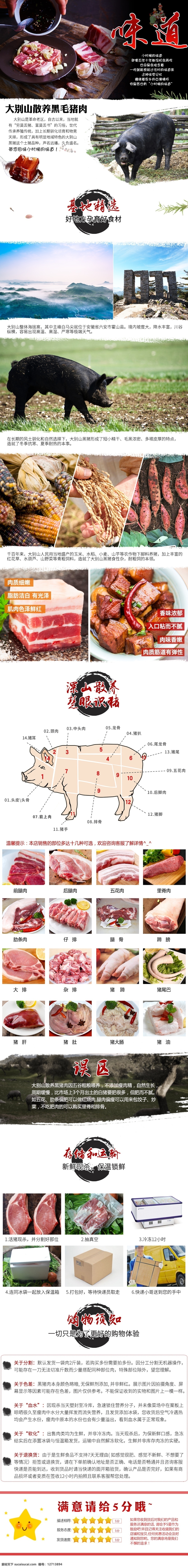 黑 毛 猪肉 集合 页 黑毛猪肉 生鲜肉类 详情页