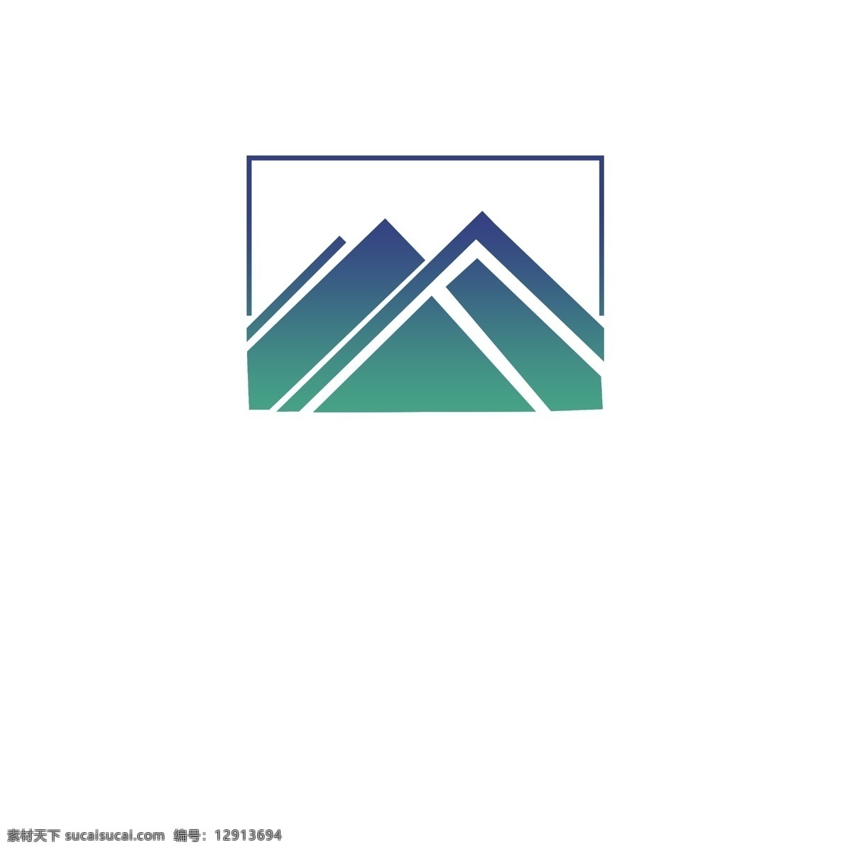原创 手绘 山 大自然公司 logo 课程封面 大自然 公司 图标元素