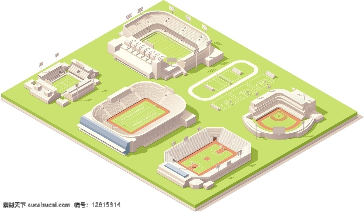体育场 城市建筑 房地产 房子 环境设计 建筑模型 建筑设计 楼房 手绘建筑 矢量 家居装饰素材