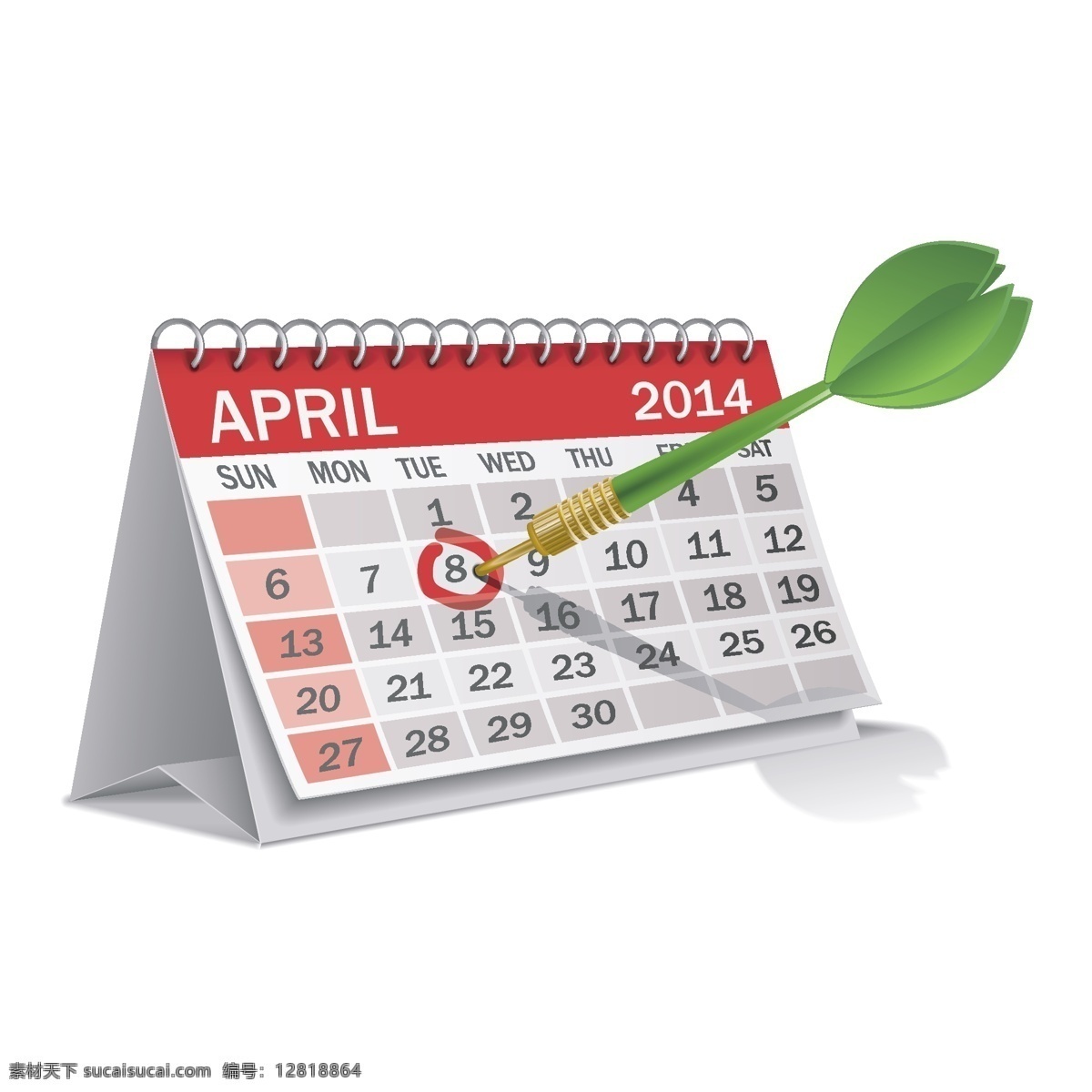 2014 年 四月 卡通 矢量图 飞镖 箭 日历 向量 年度 矢量 历2014 历 马的一年 其他矢量图