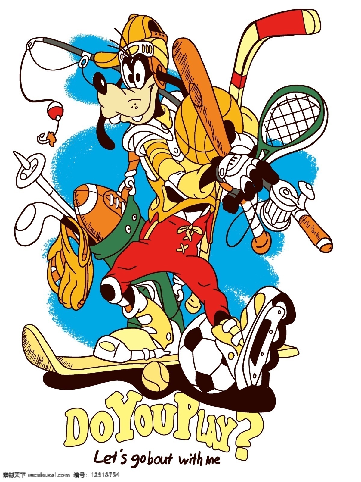 高飞 足球 羽毛球 运动图片 运动 米奇 唐老鸭 卡通 动漫 裁片 分层
