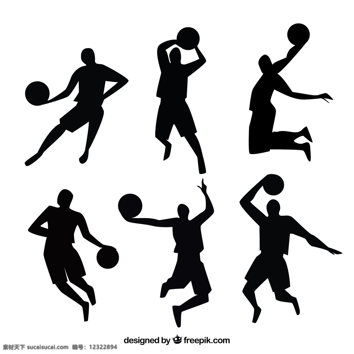 款 动感 篮球 人物 剪影 矢量图 运动 黑色 男子 矢量图片 装饰图案