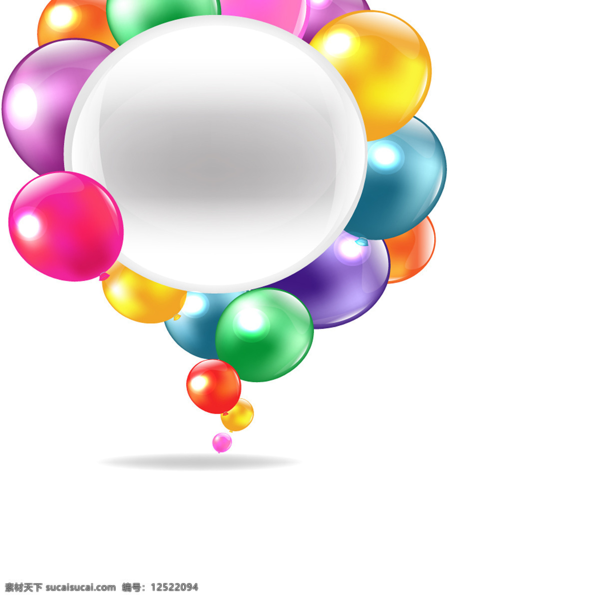 气球 边框 矢量图 彩色 矢量素材 矢量图库 矢量图下载 节日素材 其他节日