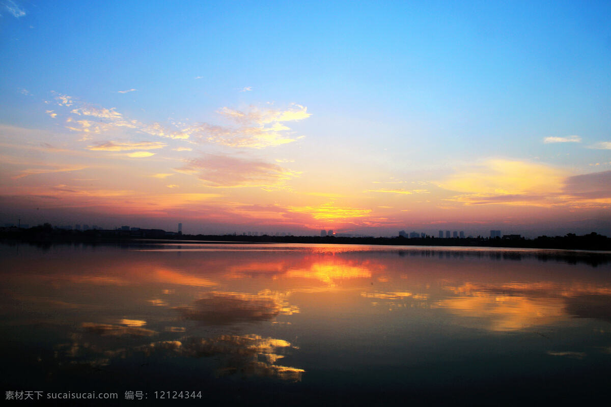 湖北 汤逊湖 日出 风景