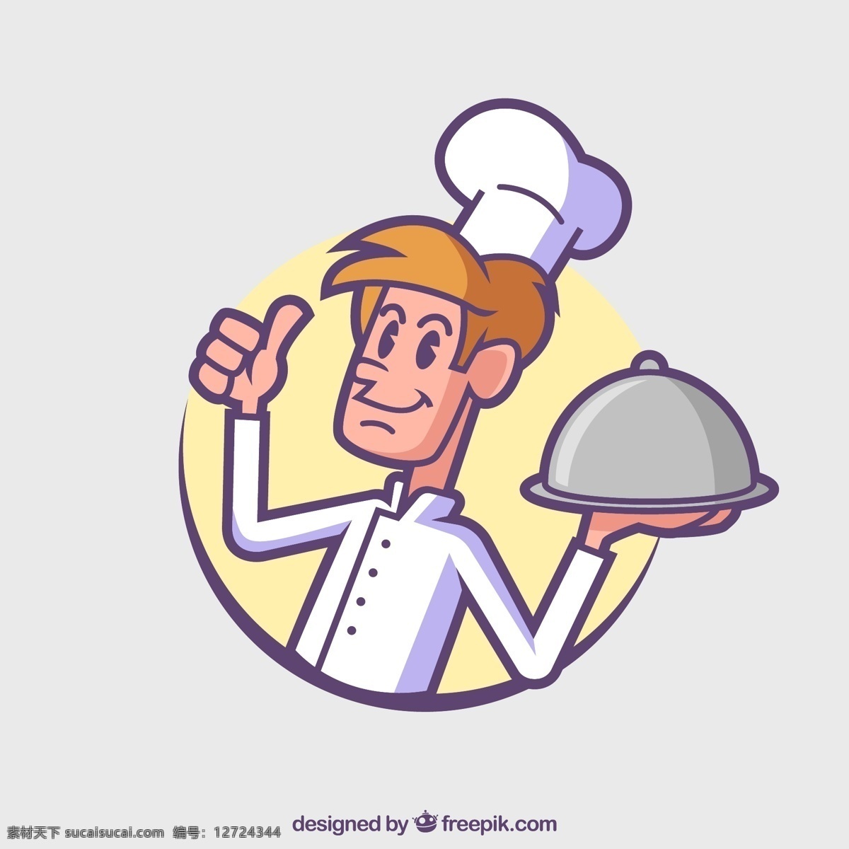 手绘 可爱 厨师 背景 的背景下 一方面 餐厅 厨房 人物 卡通 绘画 卡通人物 画 美食 电饭煲 专业 烹饪 好美食