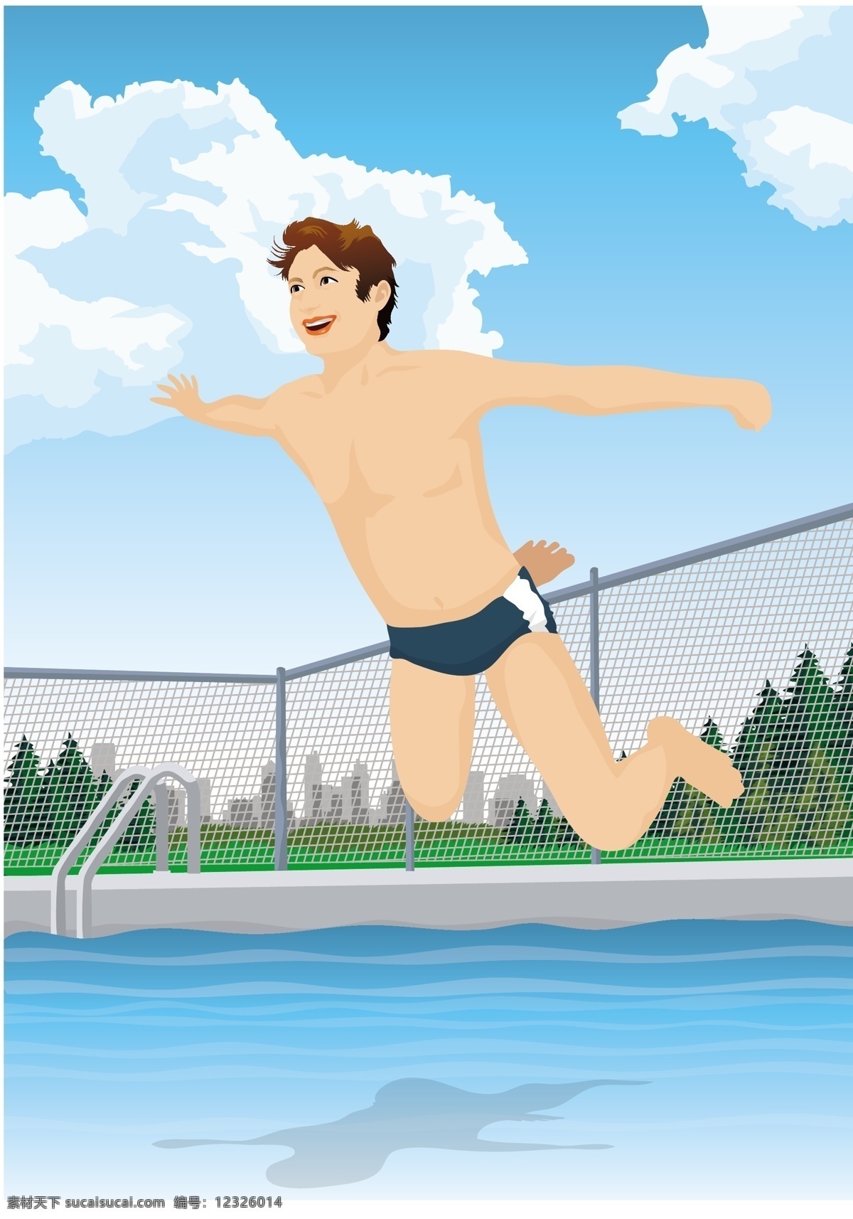 水 跳 免费 矢量 跳水 跳水运动员 泳池 矢量图