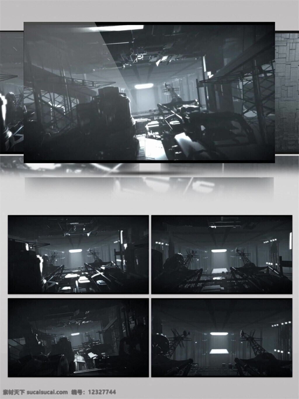 白色 灯光 科技 高清 视频 黑色 科技感 视频素材 动态视频素材