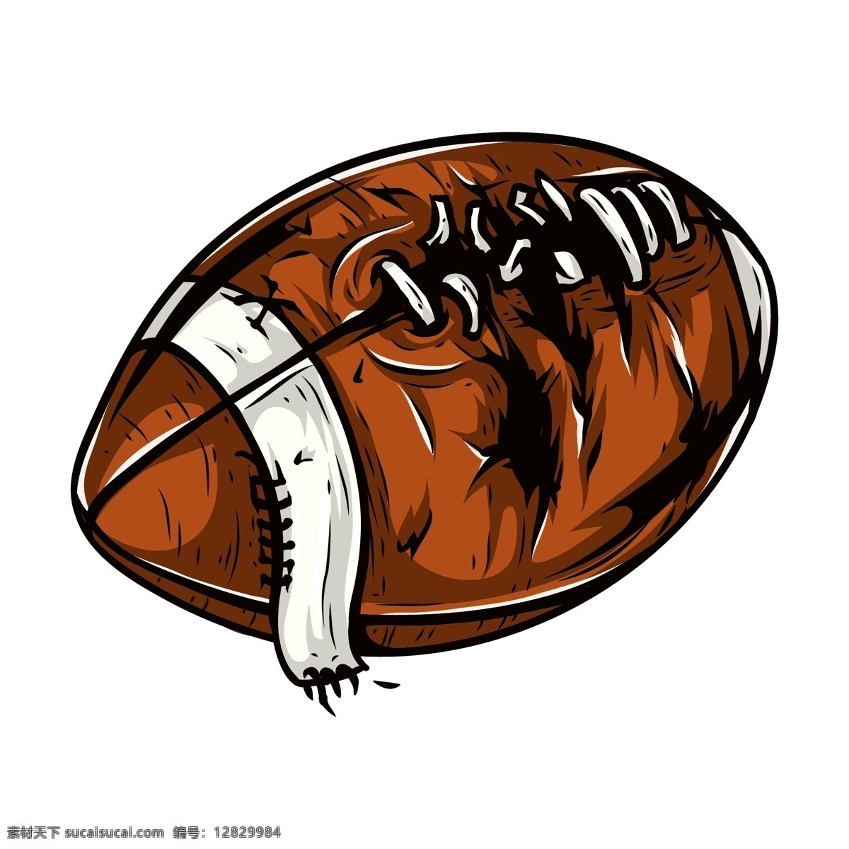 橄榄球运动 插画 橄榄球 体育运动 卡通漫画 卡通插画 生活百科 矢量素材 白色