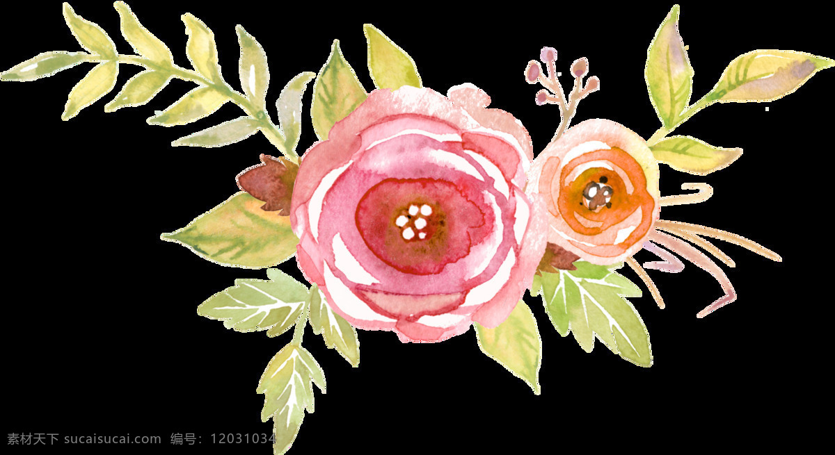 迷人 粉色 花朵 透明 装饰 海报设计装饰 卡通 免扣 设计素材 水彩 淘宝素材 透明素材 装饰图案