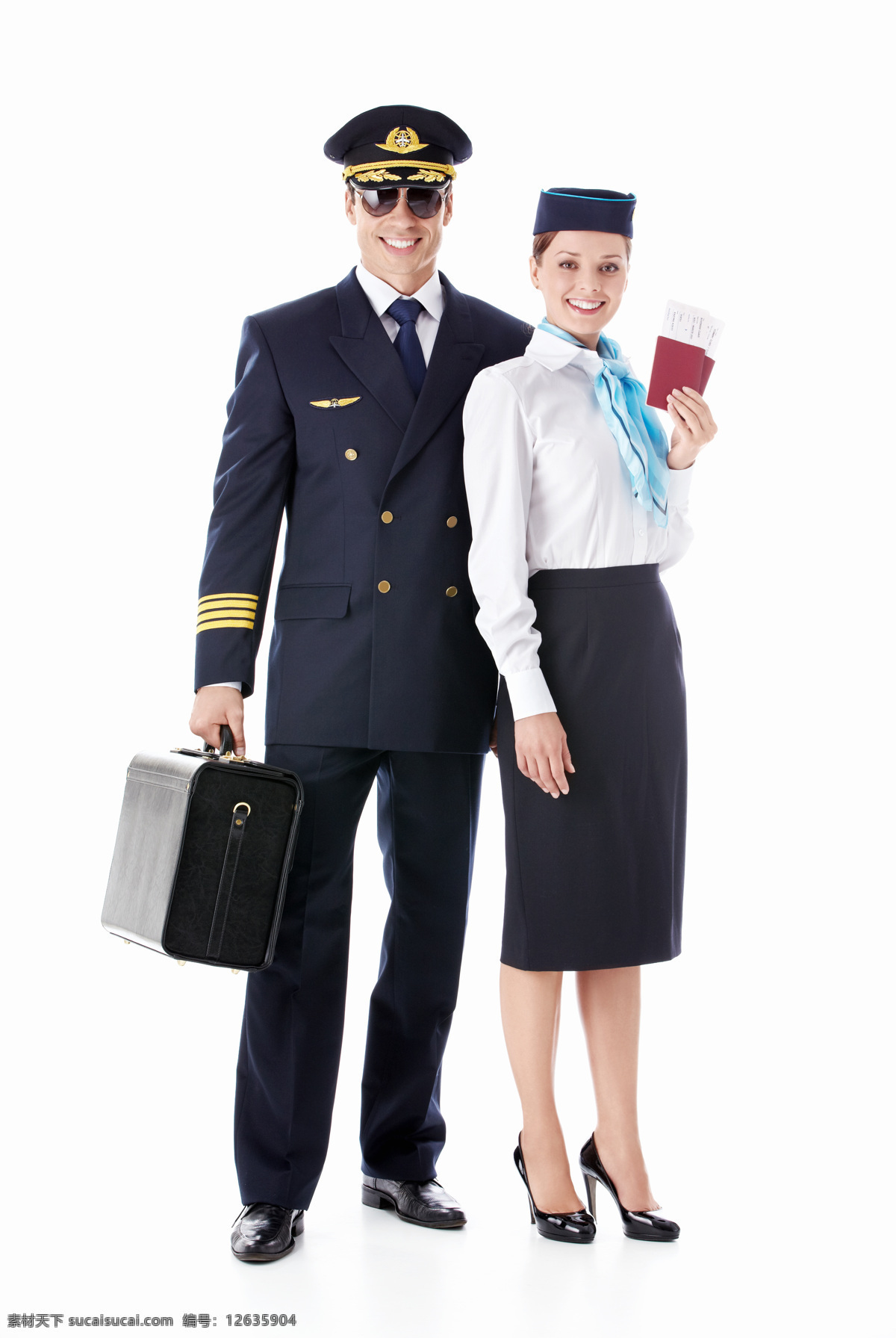空姐 飞行员 空姐和飞行员 航空 美女 运输 航空飞机 旅行 驾驶飞机 旅行箱 商务人士 人物图片