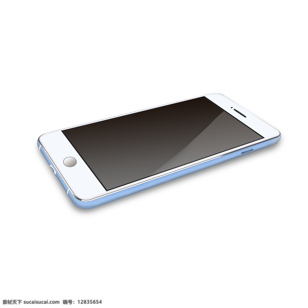蓝白色 3d 仿真 手机 小清新手机 触屏手机 模拟手机 虚拟手机 超薄手机 仿真手机 3d手机 写实手机