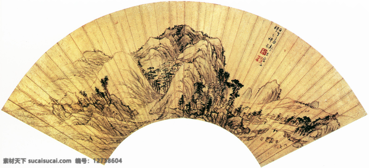 山水 名画 2b 崇山 萧 寺 图 国画 山水画 山水名画 中国水墨画 字画 文化艺术