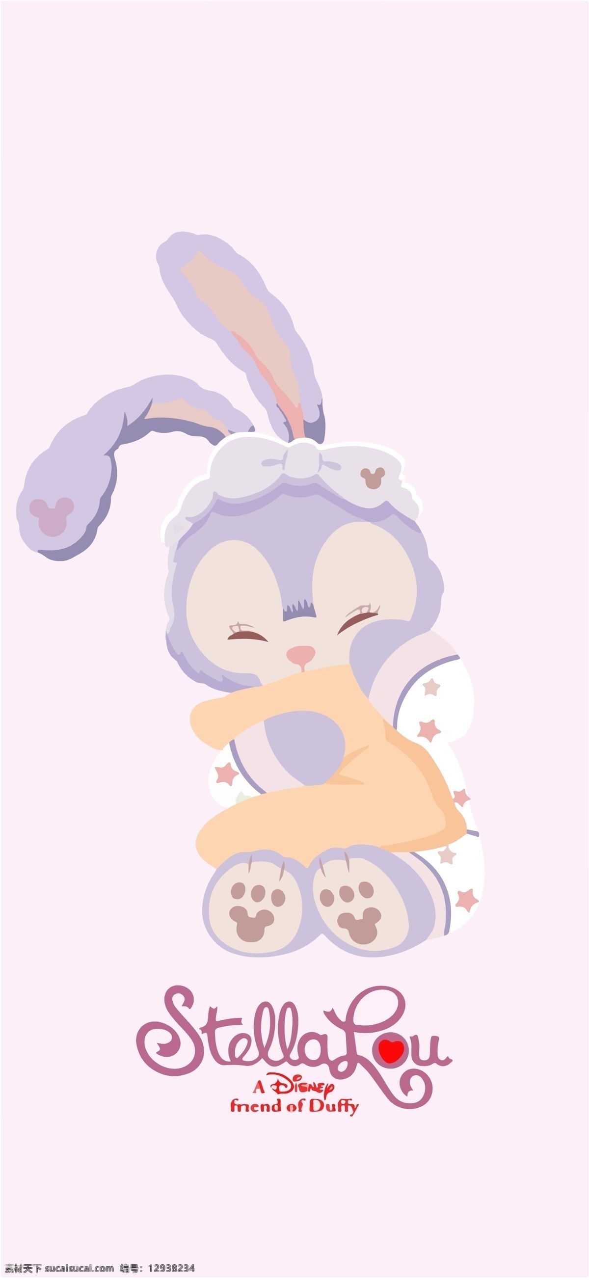 迪士尼 星 戴 露 睡衣 星戴露 紫色的兔子 达菲的朋友 芭蕾兔 动漫动画 动漫人物
