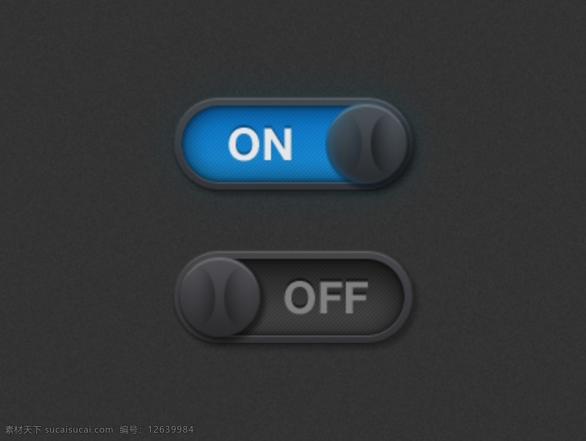 深色 开关 按钮 源文件 蓝色 指示灯 图标 psd格式