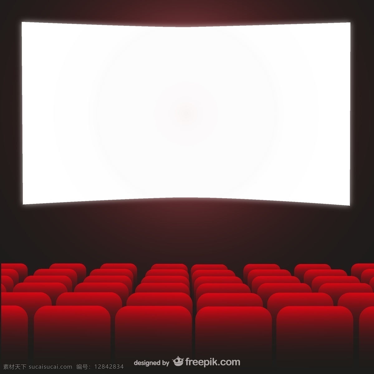 创意 放映厅 背景 创意背景 电影院 屏幕 幕布 座椅 观众席 创意背景设计 白色