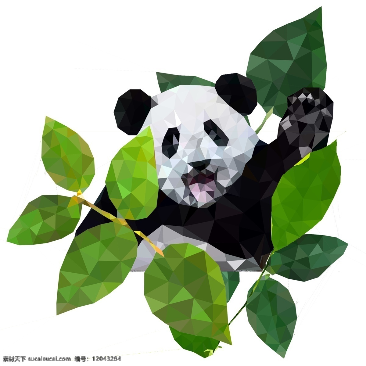 菱角 渐 明 可爱 大熊猫 树叶 菱角渐明 绿色 熊猫 动物 濒危 大自然 保护 爱护 守护 自然 环保 环境 生态 熊 国宝