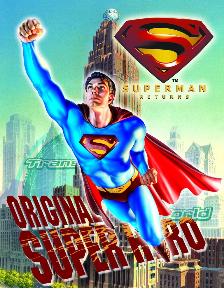 美国英雄 超人 superman 美国 漫画 英雄 人物 cs4 分层图 独立人物 背景 图标 分层 源文件