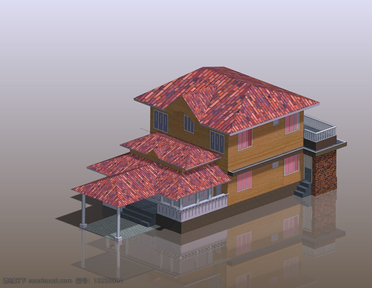 三维 房子 建筑 3d模型素材 建筑模型