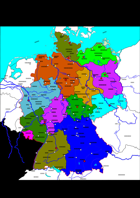 德国 政治 地图 矢量图 其他矢量图