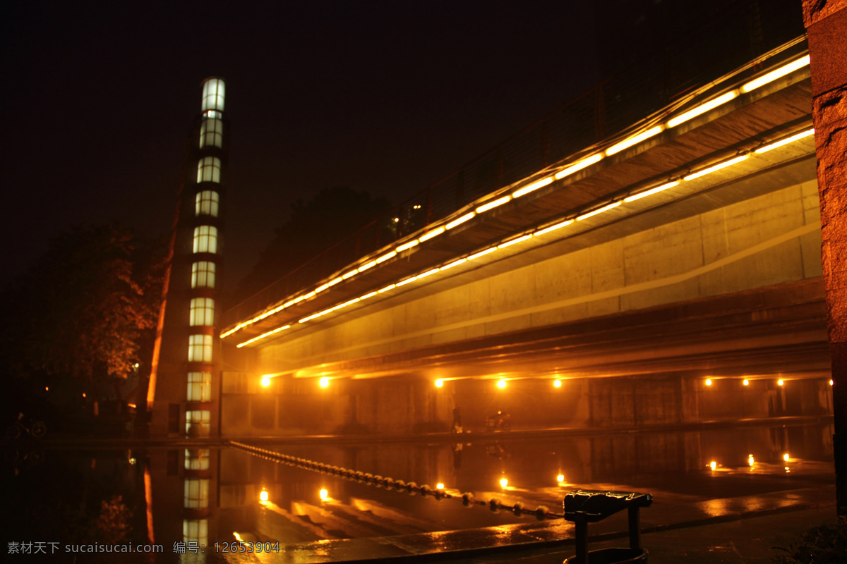 灯光 风景 公园 公园风景 建筑园林 桥 树木 千 灯 湖 夜景 千灯湖公园 自然风景 公园一角 园林建筑 家居装饰素材 灯饰素材