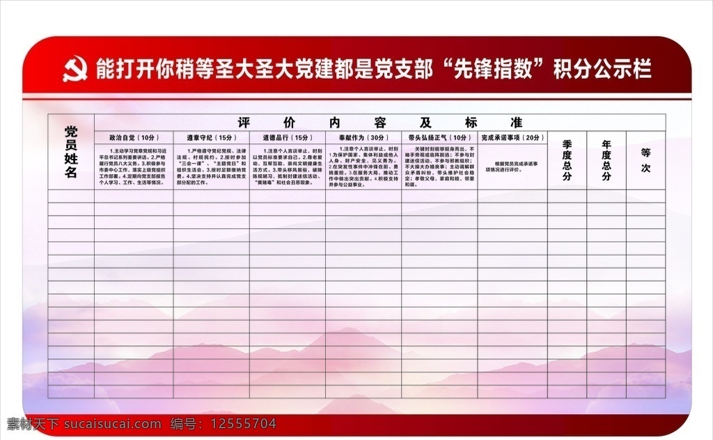 先锋 指数 积分 公示栏 先锋指数 积分公示栏 党建 文化 展板 职责 党建文化墙