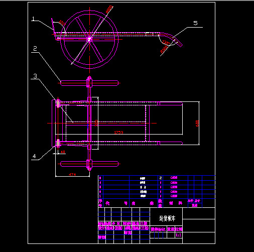 运货 板车 cad 图纸 dwg文件 工程设备 板车图纸 cad素材