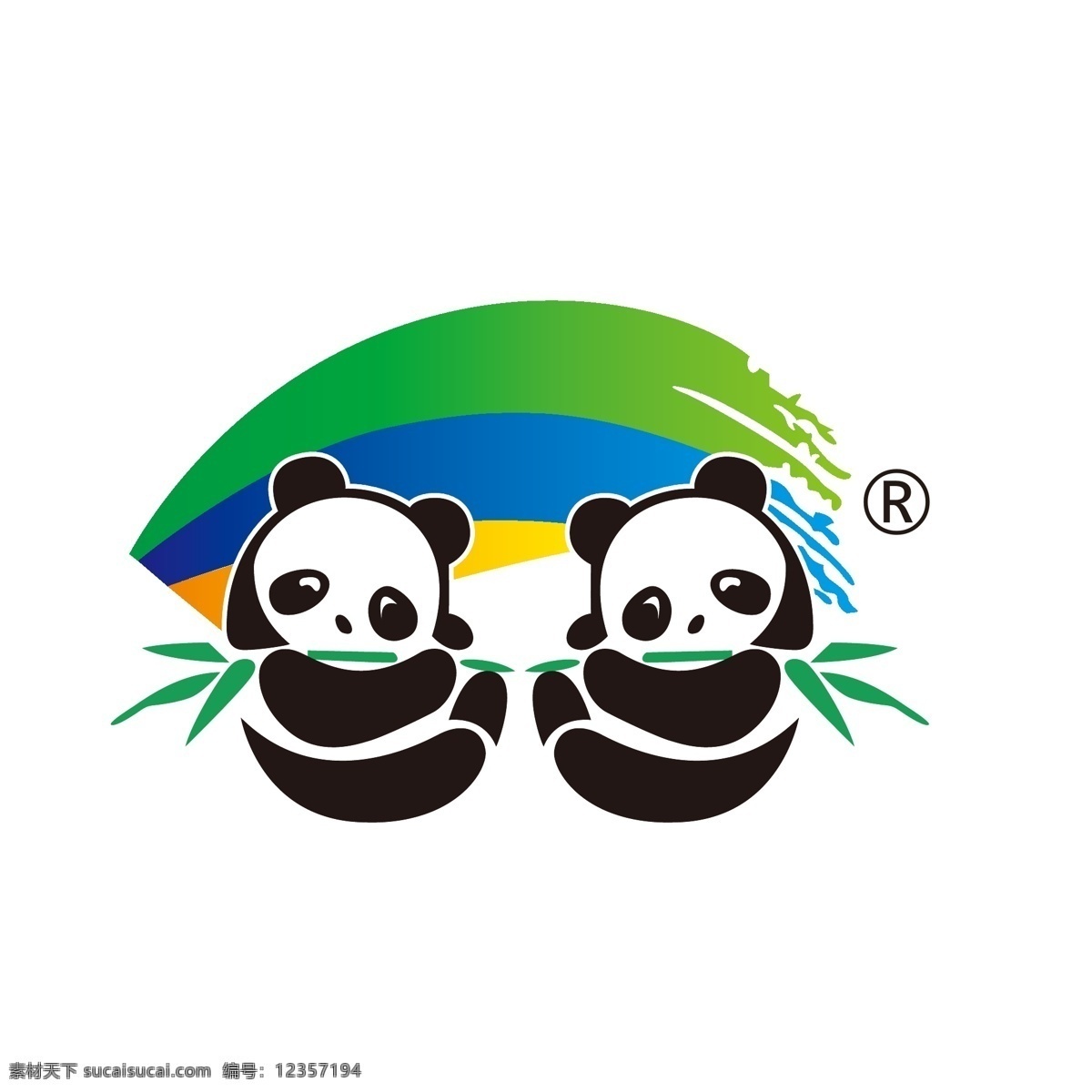 双 熊猫 商标 双熊猫 双熊猫标志 双熊猫商标 商标设计 商标素材 标志 熊猫标志 双熊猫品牌 logo设计