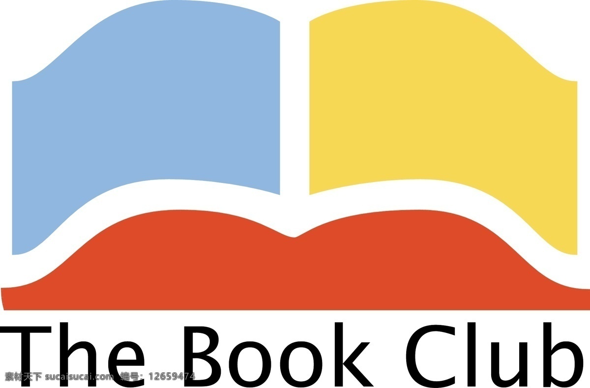 这本书俱乐部 免费 图书 俱乐部 标志 白色