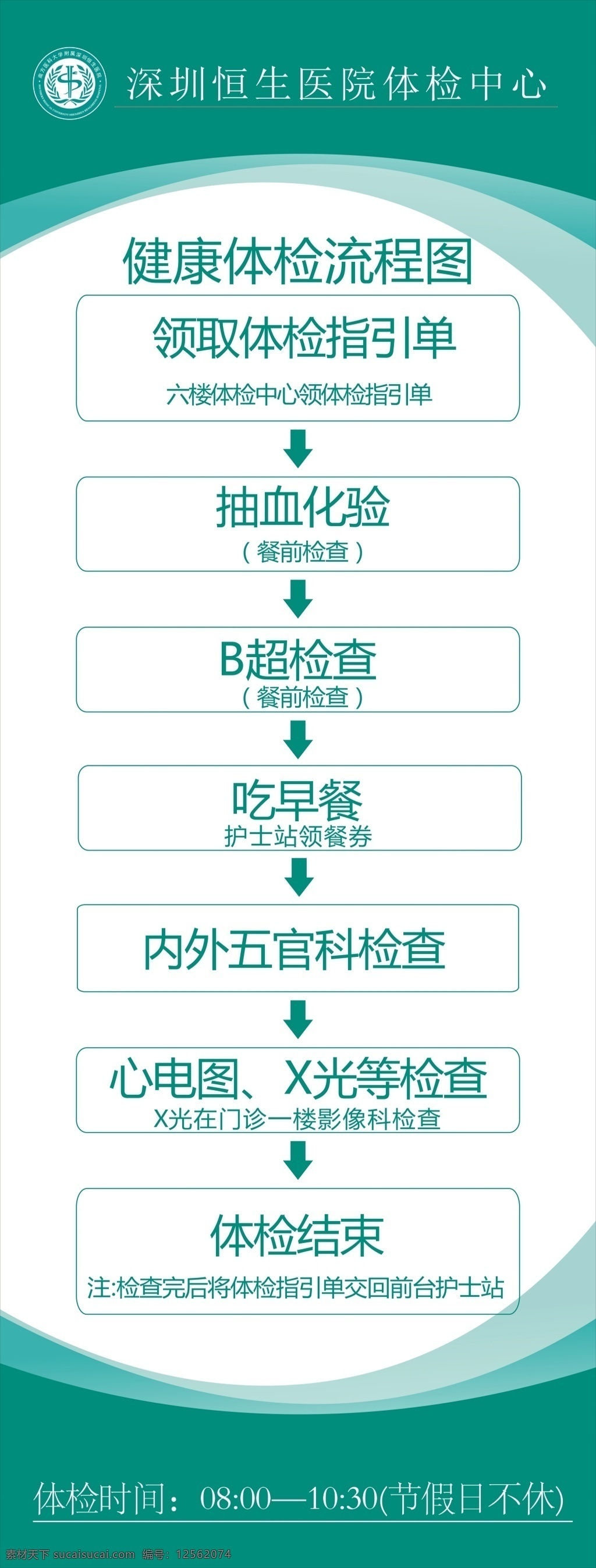 体检流程图 体检中心流程 医院体检流程