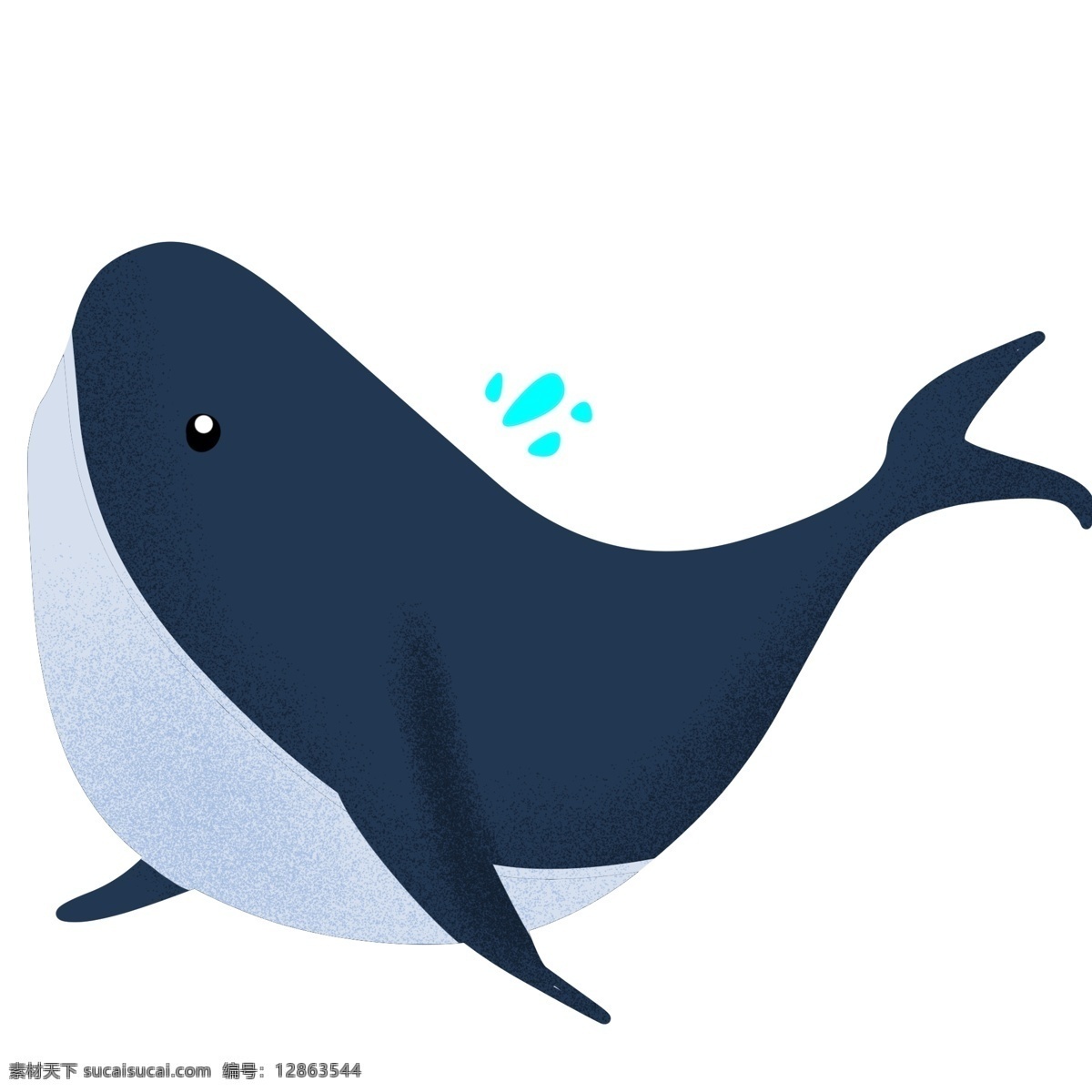 手绘 扭头 鲸鱼 插画 卡通插画 手绘鲸鱼插画 深海的鲸鱼 扭头的鲸鱼 拟人的鲸鱼 大大的鲸鱼