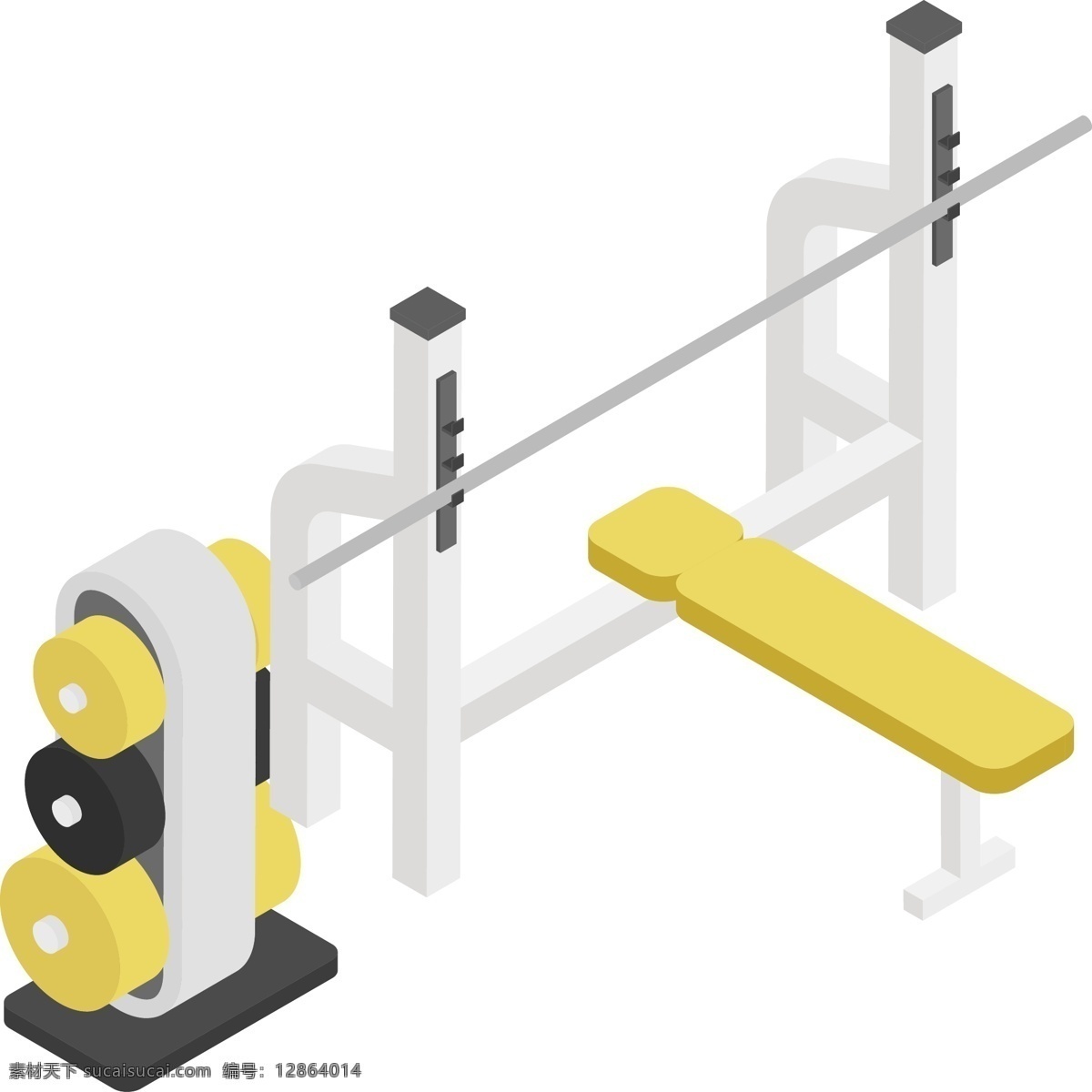 矢量 卡通 举重器 免 扣 立体2.5d 运动器材 健身器材 运动健身 简约 图标 插画 卡通矢量图