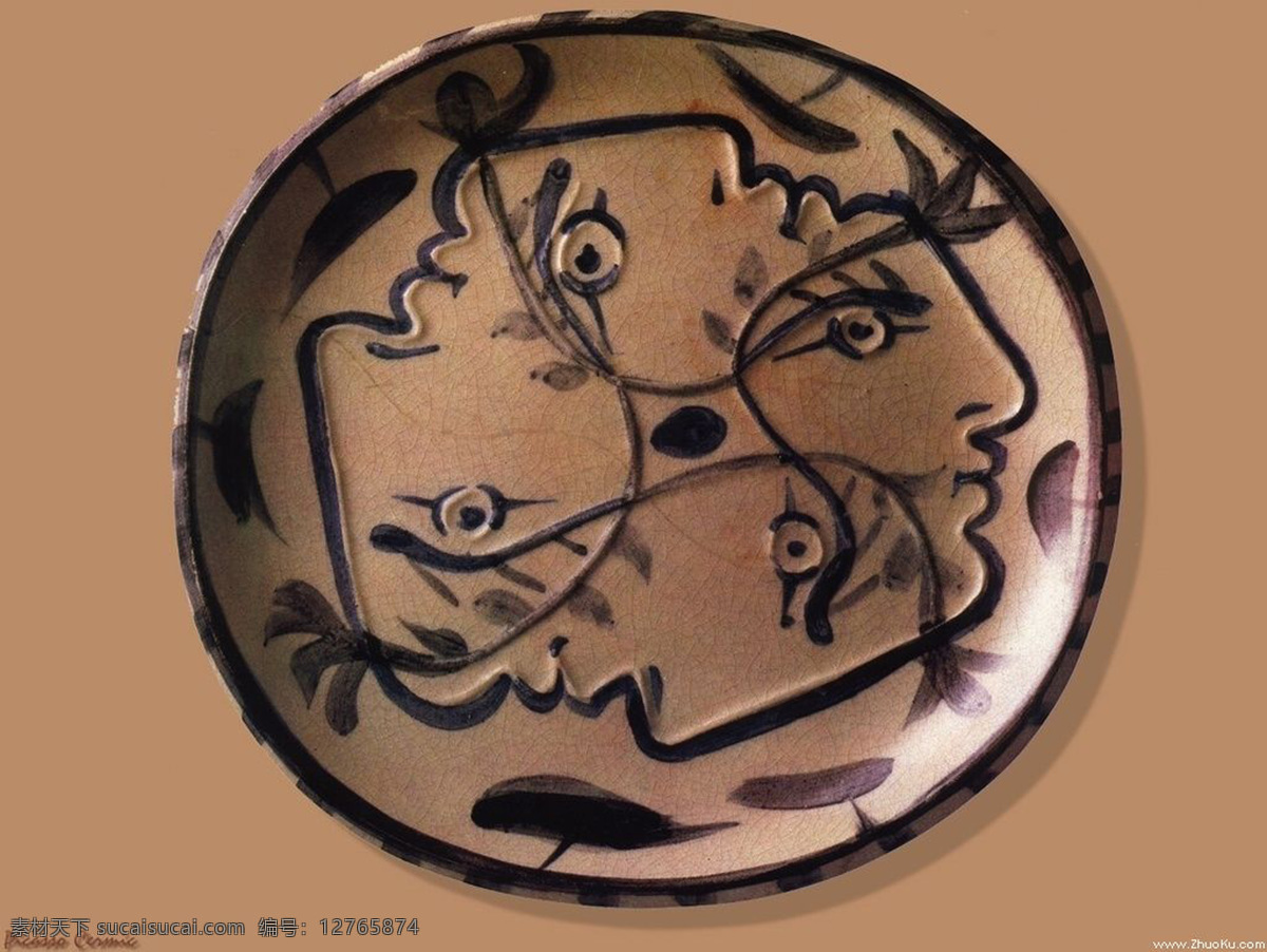 传统纹样 陶盘 传统 装饰纹样 褐色 底纹边框 背景底纹 设计图库 新奇时尚设计 文化艺术 传统文化 摄影图库