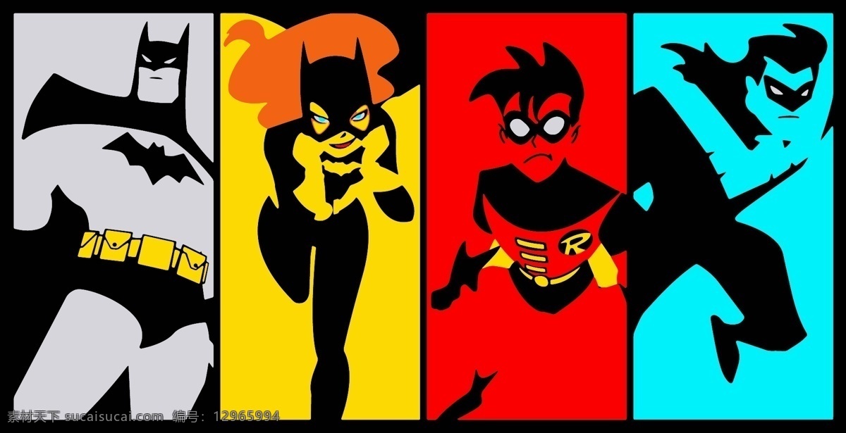 蝙蝠侠新冒险 蝙蝠侠 夜翼 蝙蝠女 罗宾 dc 动漫动画 动漫人物