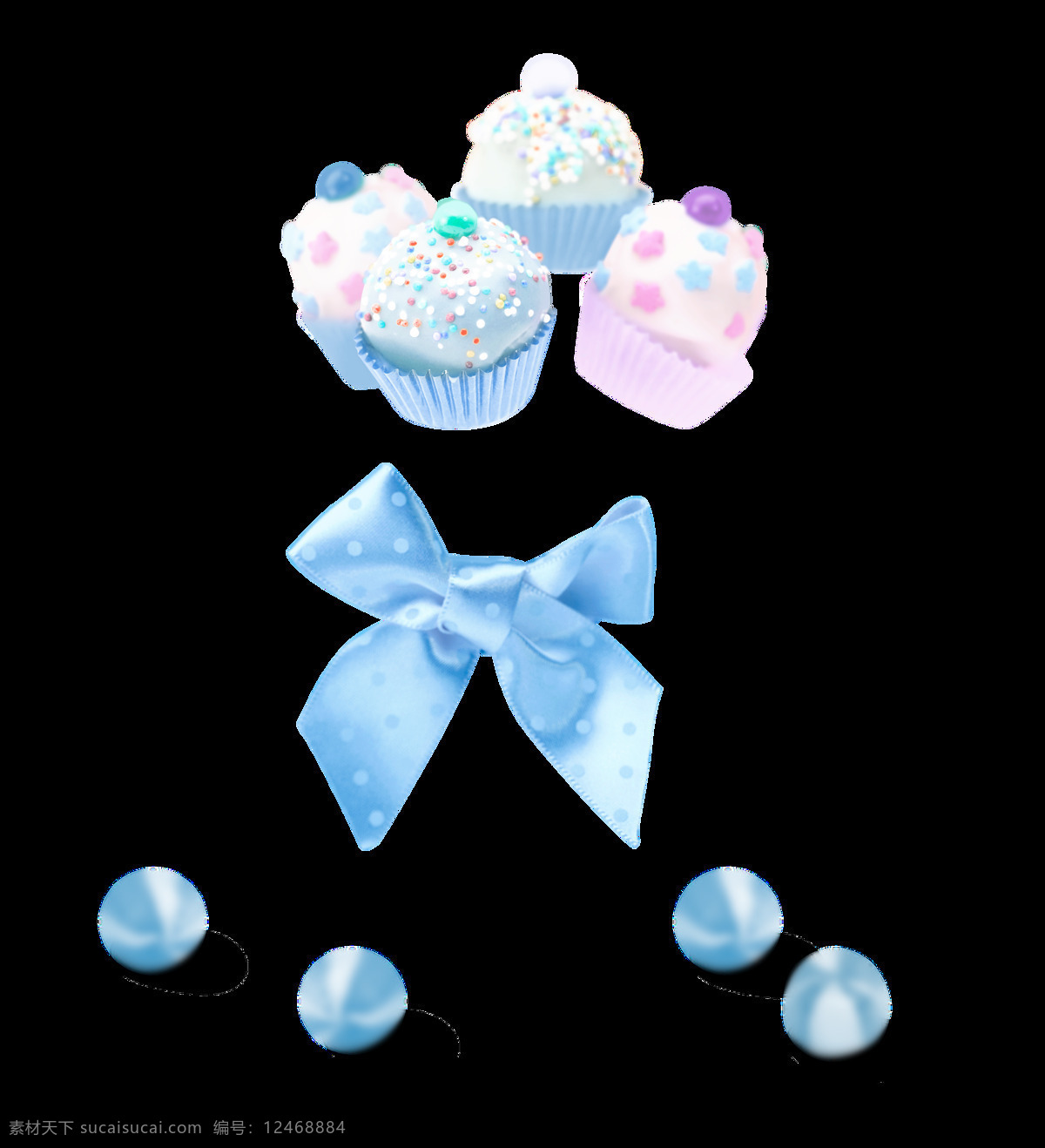 蓝色 唯美 蛋糕 装饰 蝴蝶结 粉色 点心 食物