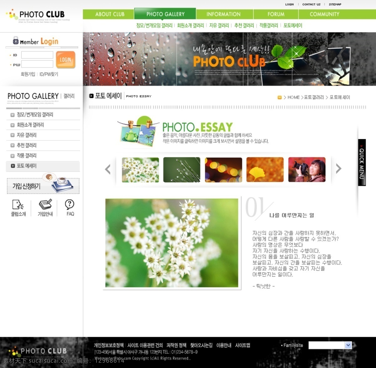 韩国企业首页 韩版 网页 首页 绿色 清新