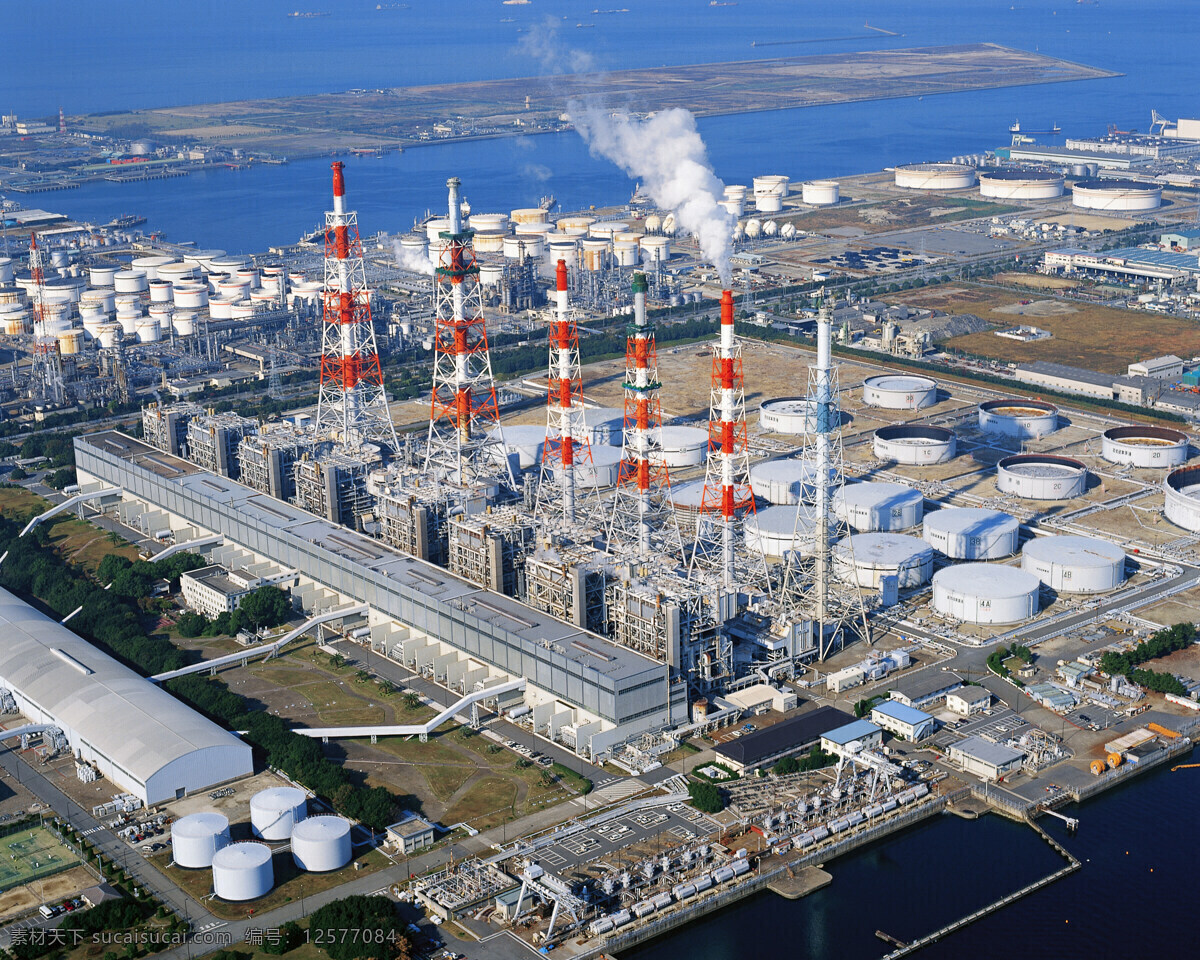 海边的核电站 核电站 反应堆 现代工业 工业生产 现代科技
