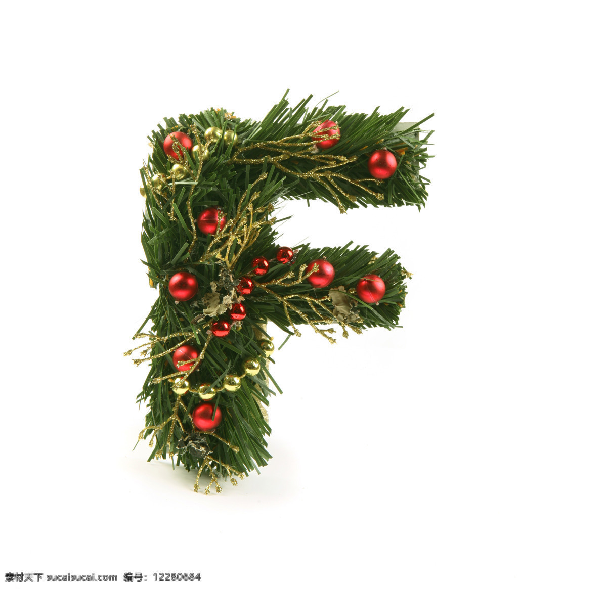 圣诞 字母 f 圣诞树 圣诞球 装饰物 字母f 英文 艺术 字体 圣诞节 节日素材 书画文字 文化艺术