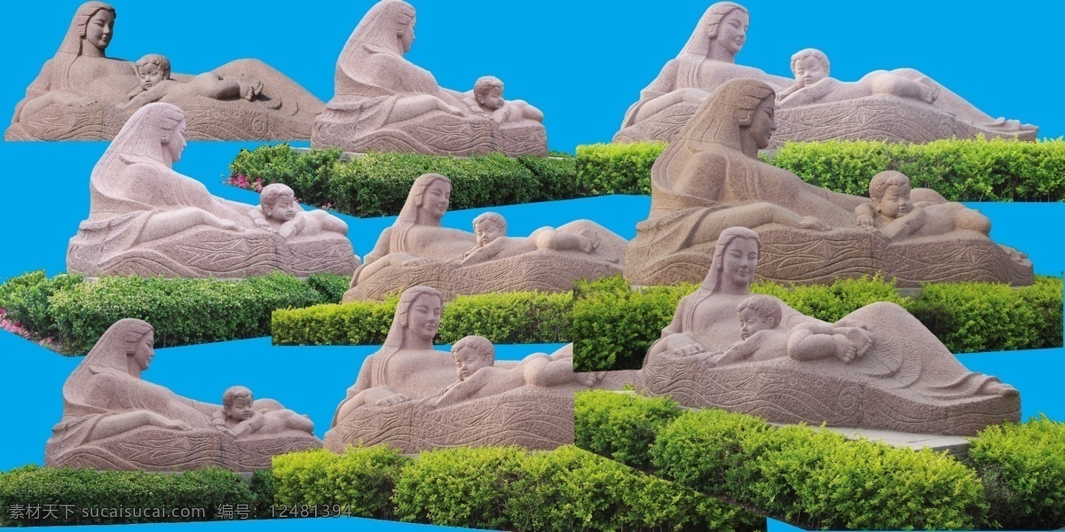 视角 黄河 母亲 雕像 兰州 故乡 公园 滨河路 城雕 印刷品设计 分层 源文件