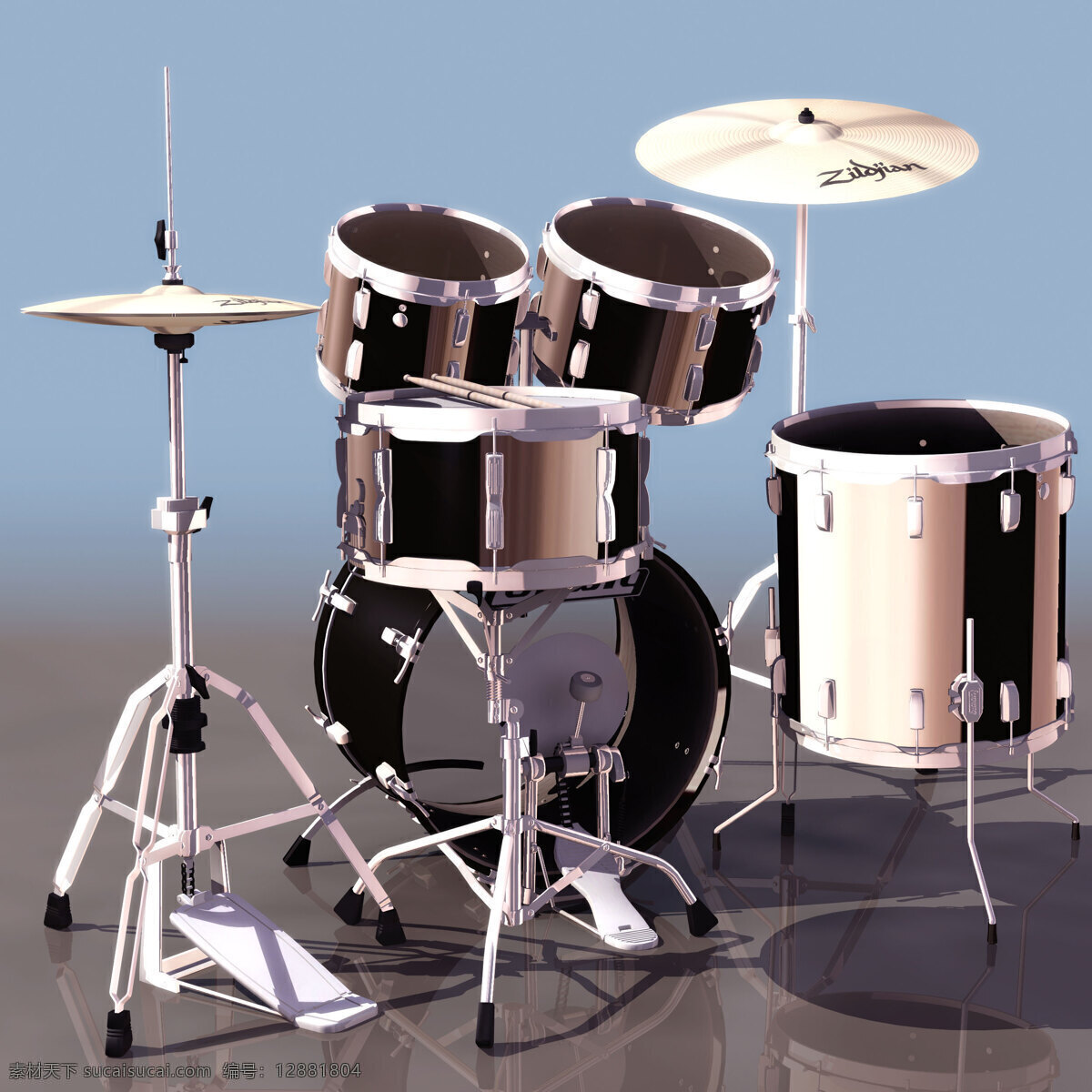 爵士鼓 乐器 模型 ludwigdr 文化用品 乐器模型 3d模型素材 电器模型
